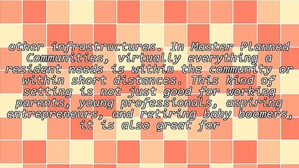 The Importance of Master Planned Communities