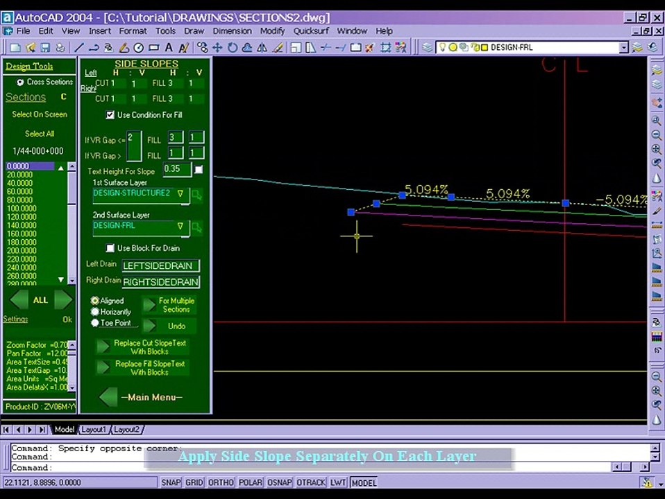 17 - CivilStrips, How To Apply Side Slope on X-Sections