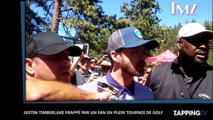 Justin Timberlake frappé par un fan en plein tournoi de golf