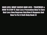 Read HAIR LOSS: WHAT CAUSES HAIR LOSS - TREATMENS & HOW TO STOP IT: Hair Loss Prevention How