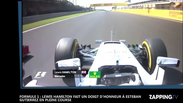 Formule 1 : Lewis Hamilton fait un doigt d’honneur à Esteban Gutierrez en pleine course