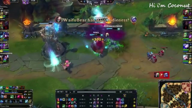 LoL Best Moments # 3 Singed 1vs4 Quadrakill【League of Legends】