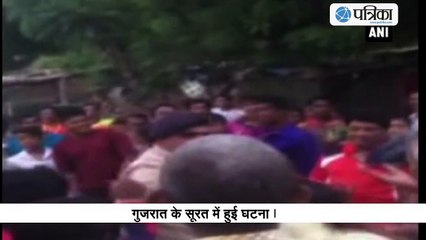 Captured On Camera- Cop beaten in gujrat