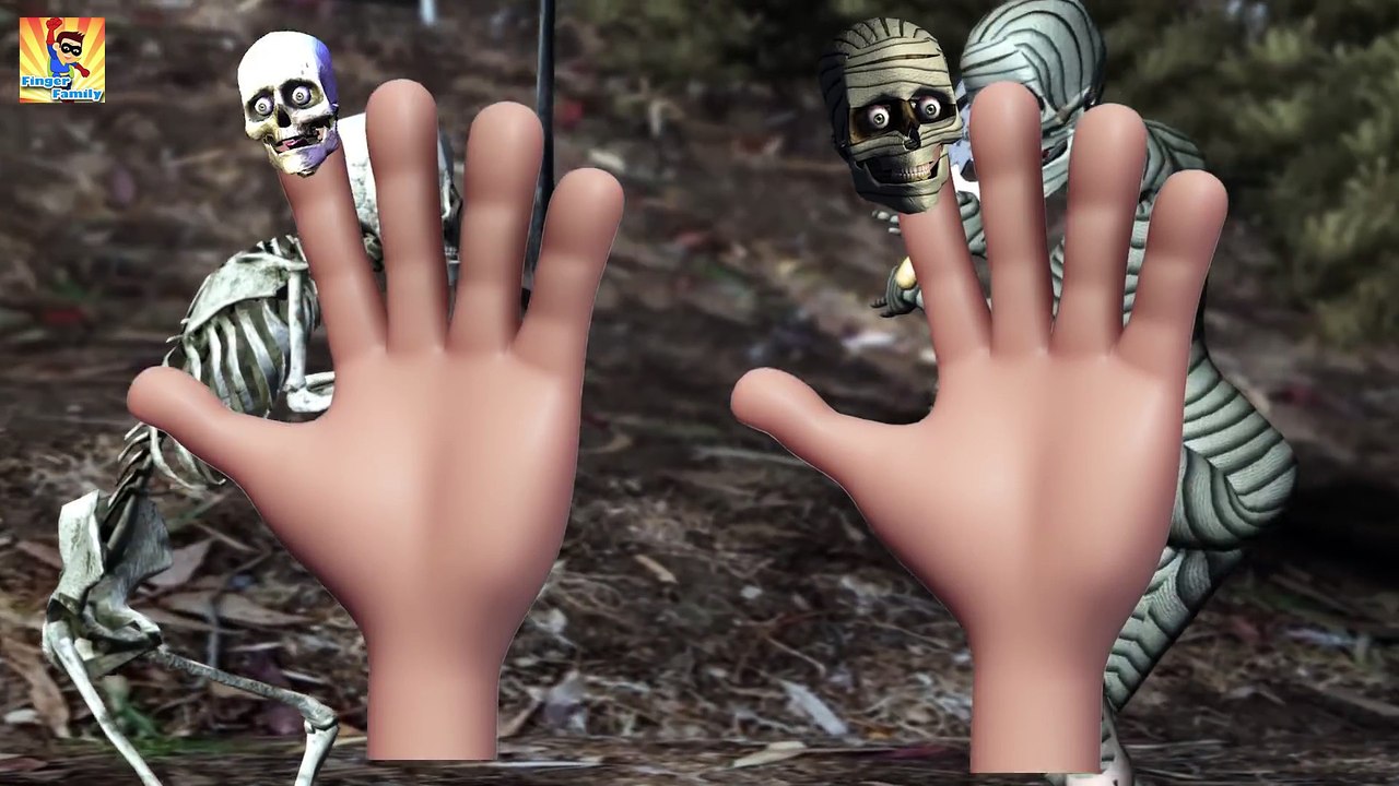 Finger Family Rhymes for Children Crazy Skeleton Vs Mummy   Finger Family Nursery Rhymes   Halloween