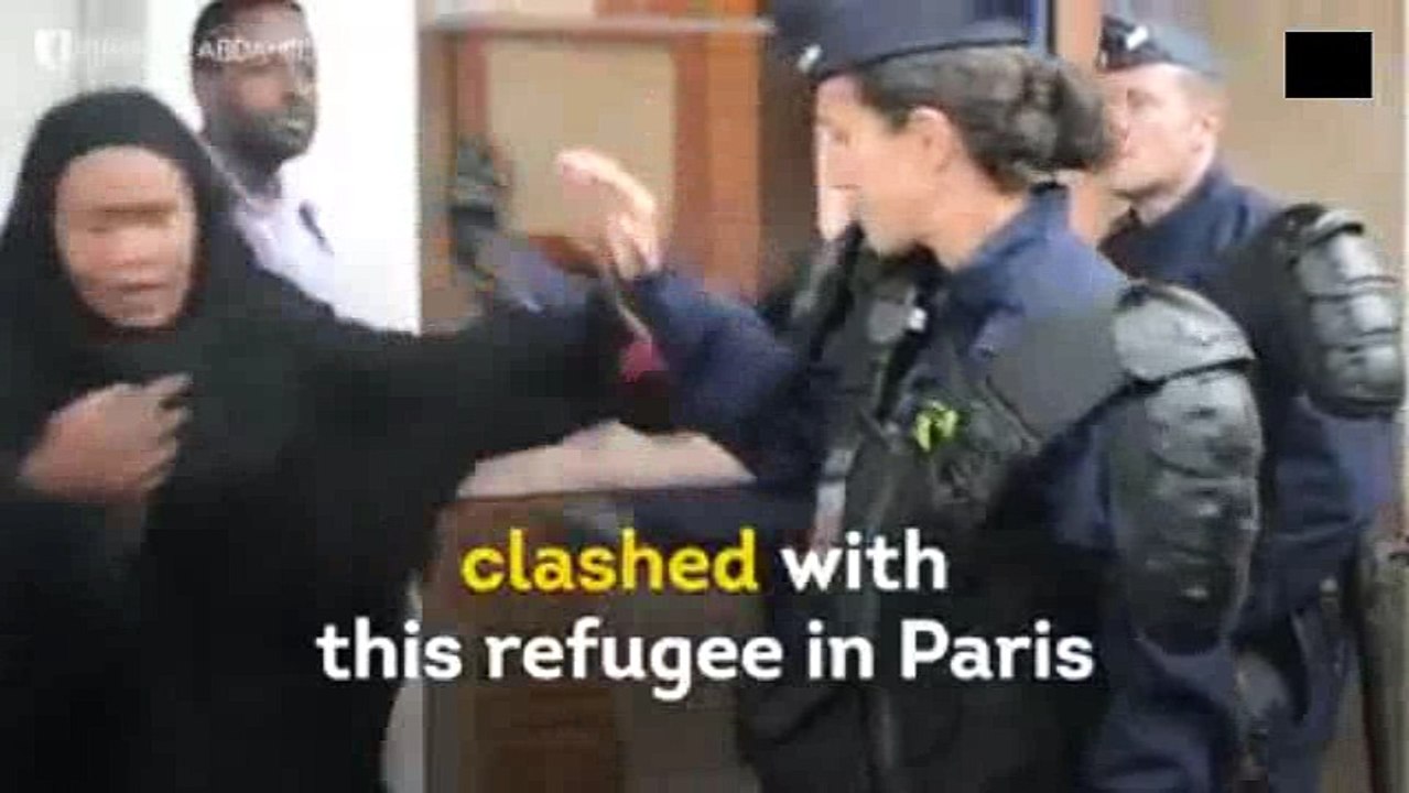 French Police Clash with Refugee