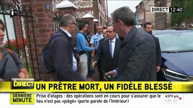 Attentat de Saint-Etienne-du-Rouvray : arrivée de François Hollande