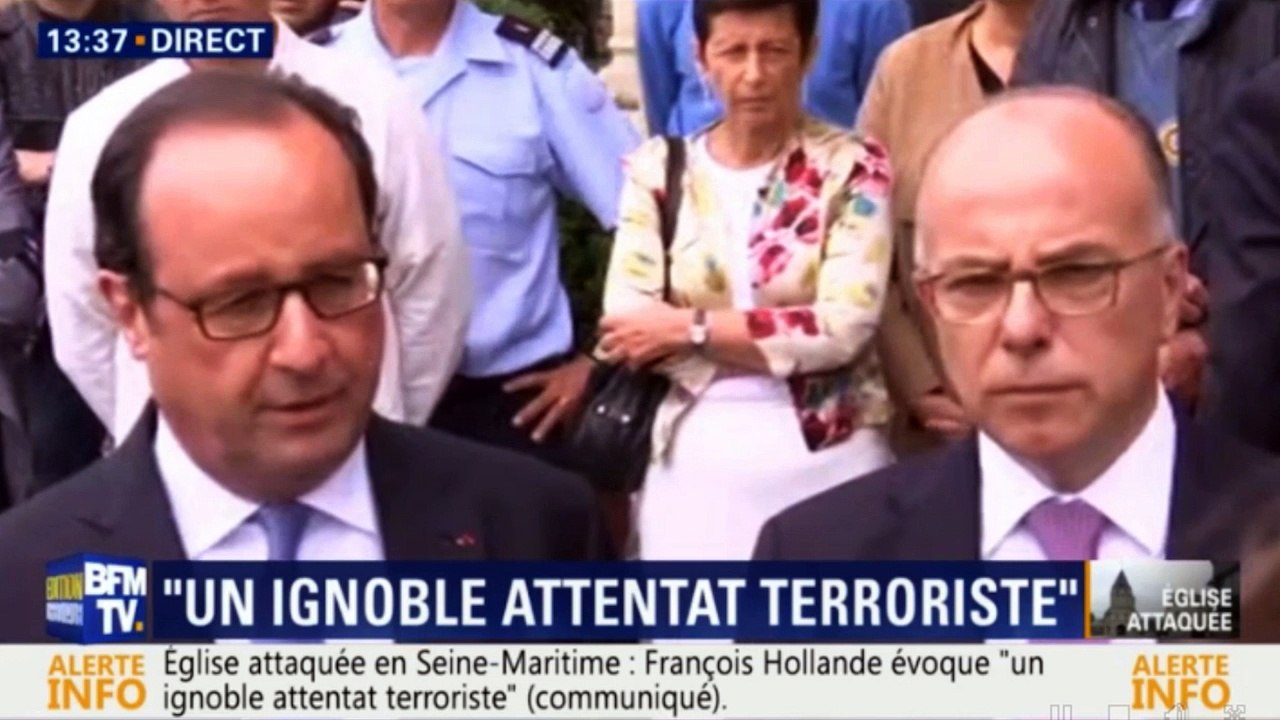 Saint-Étienne du Rouvray : "Nous devons mener la guerre et faire bloc" (Hollande)