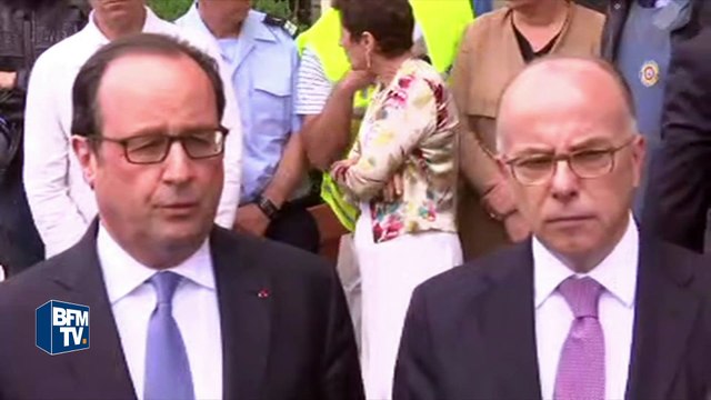 Prise d'otages dans une église: Hollande évoque deux terroristes se réclamant de Daesh