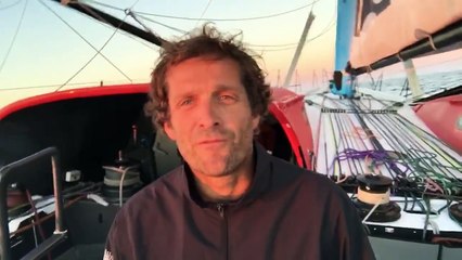 Entrainement d'Eric Bellion pour le Vendée Globe 2016