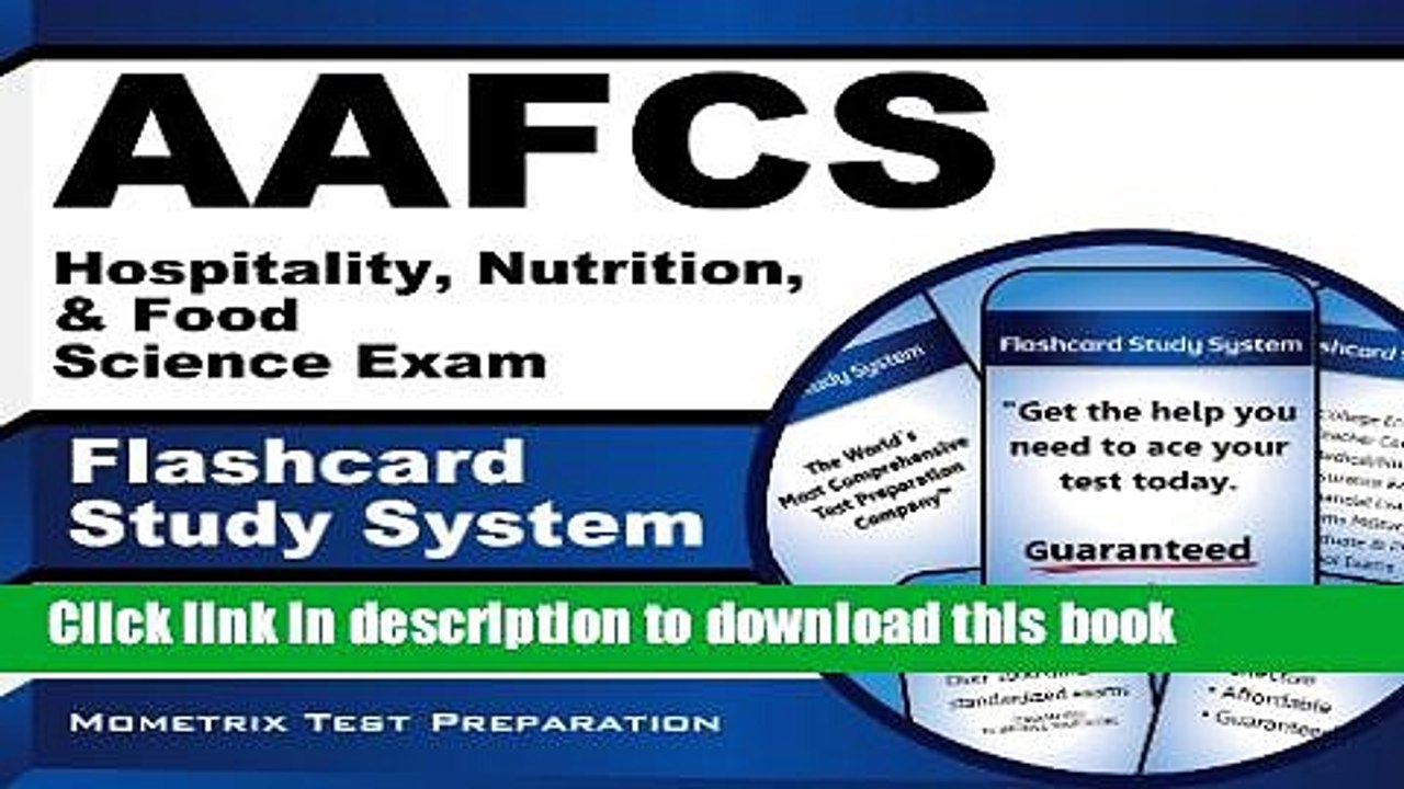Read AAFCS Hospitality, Nutrition,   Food Science Exam Flashcard Study System: AAFCS Test Practice