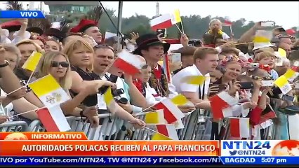 Papa Francisco aterriza en Cracovia para asistir a la Jornada Mundial de la Juventud 2016