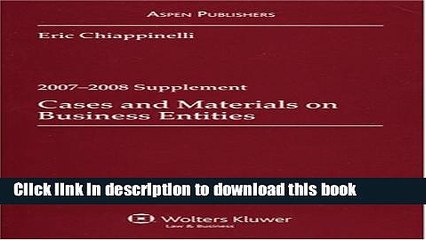 [PDF]  Business Entities, 2007 Case Supplement  [Download] Full Ebook