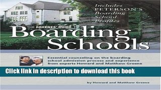 Read The Greenes  Guide to Boarding Schools, 1st edition  Ebook Free