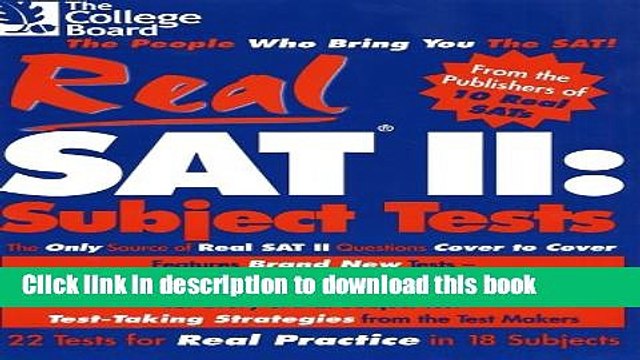 Read Real SAT II: Subject Tests Ebook Free