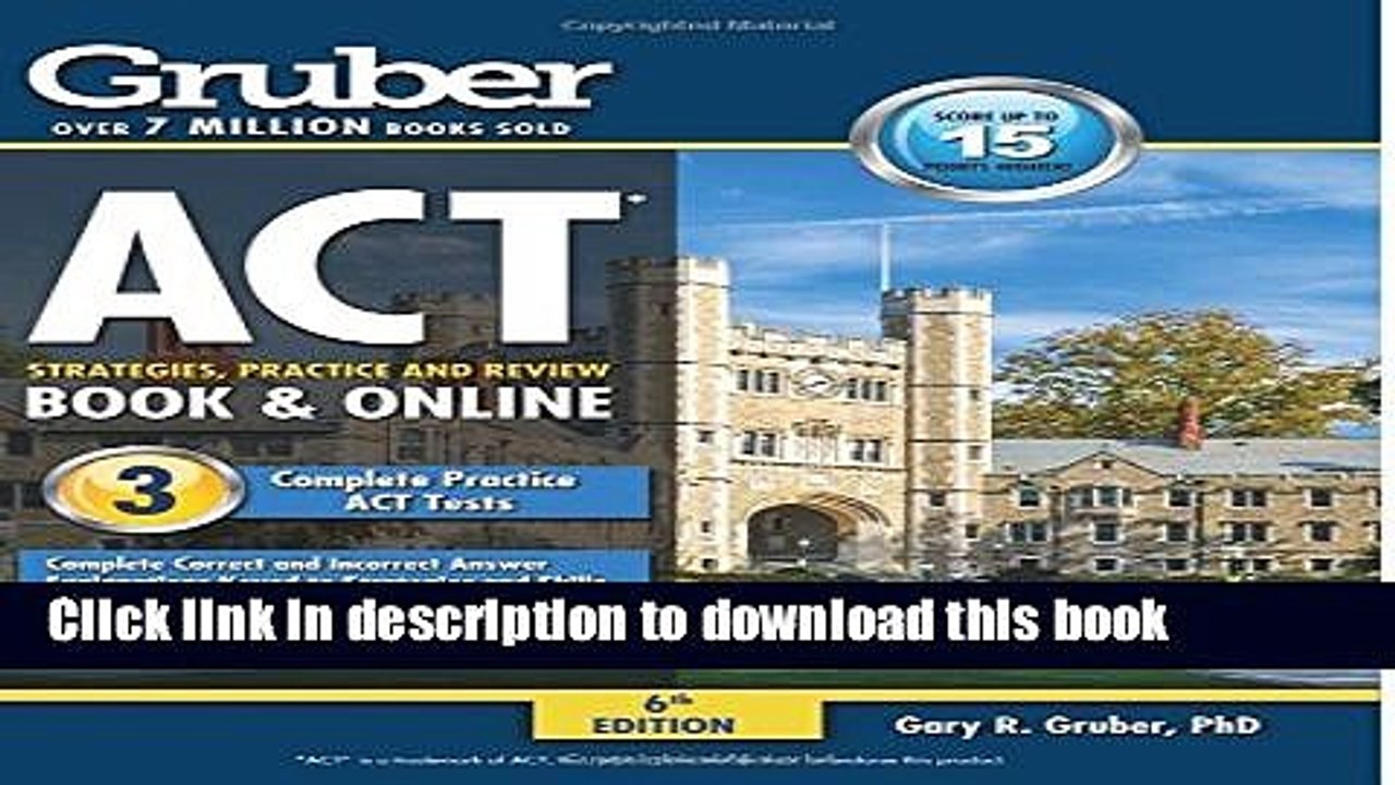 Read Gruber s ACT Strategies, Practice, and Review 2015-2016  Ebook Free
