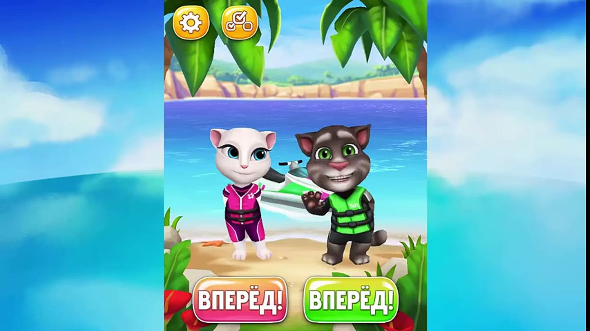 ⁣Аквабайк Тома Talking Tom Jetski часть 4 - Мультфильм Игра Gameplay