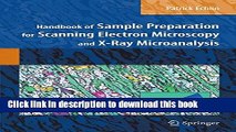 Read Books Handbook of Sample Preparation for Scanning Electron Microscopy and X-Ray Microanalysis