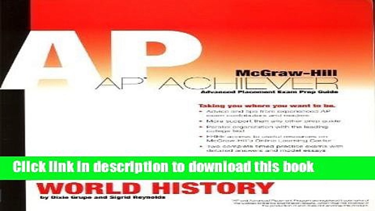 Read AP Achiever (Advanced Placement* Exam Preparation Guide) for AP World History (College Test