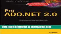 Download Book Pro ADO.NET 2.0 (Expert s Voice) E-Book Download