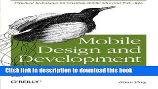 Read Mobile Design and Development: Practical concepts and techniques for creating mobile sites