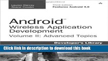 Read Android Wireless Application Development Volume II: Advanced Topics (3rd Edition) Ebook Free