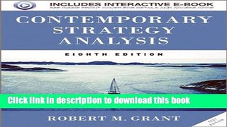 Read Contemporary Strategy Analysis Text Only  Ebook Free