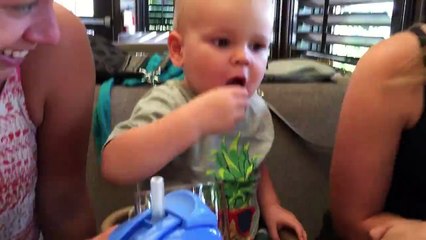 Baby doesn't like cranberries, but can't stop eating them anyway