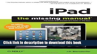 Download iPad: The Missing Manual Ebook Online