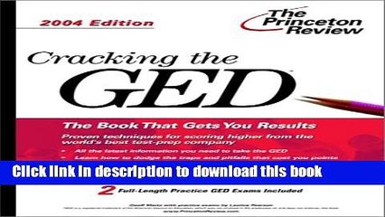 Download Cracking the GED, 2004 Edition (Test Prep)  PDF Online