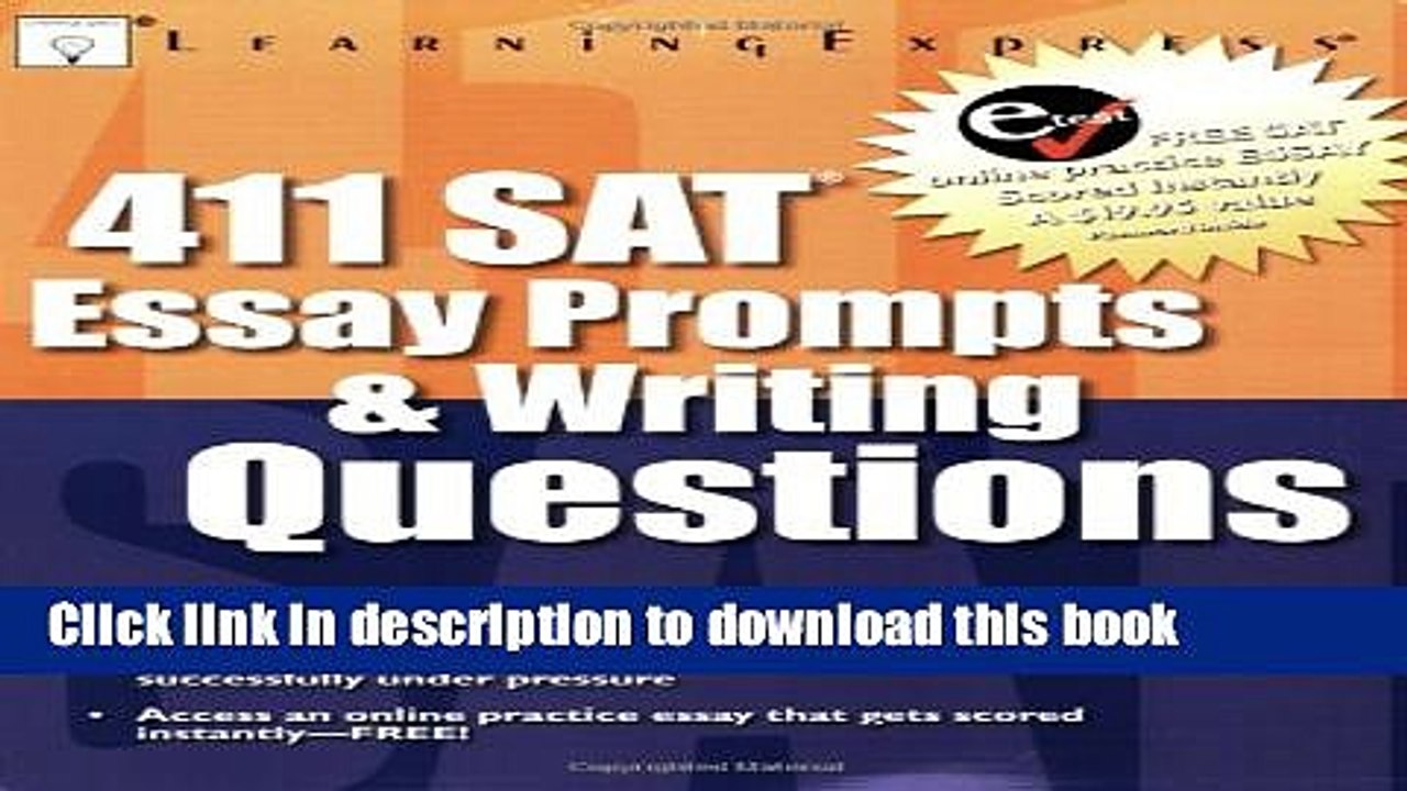Read 411 SAT Essay Prompts   Writing Questions  PDF Free
