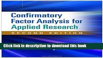 Read Confirmatory Factor Analysis for Applied Research, Second Edition (Methodology in the Social