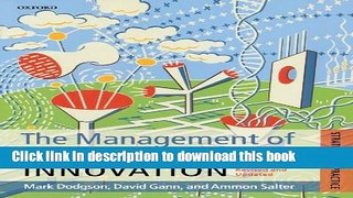 Download The Management of Technological Innovation: Strategy and Practice  Ebook Free
