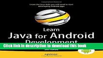 Read Learn Java for Android Development: Java 8 and Android 5 Edition Ebook Free