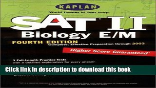 Read Sat II Biology E/M (Sat II. Biology E/M)  Ebook Free