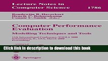 Read Computer Performance Evaluation. Modelling Techniques and Tools: 11th International