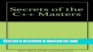 Read Book Secrets of the C++ Masters ebook textbooks