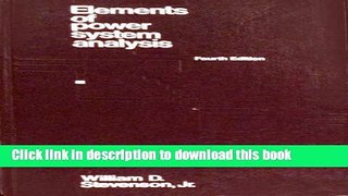 Read Book Elements of Power System Analysis (Mcgraw Hill Series in Electrical and Computer