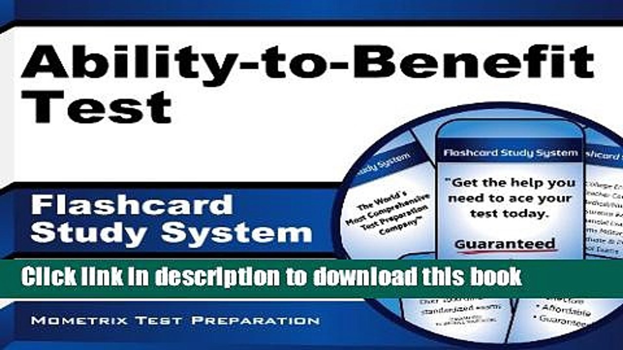 Read Ability-to-Benefit Test Flashcard Study Sy...