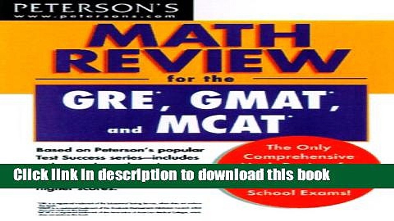 Read Math Review: GRE, GMAT, MCAT 1st ed (Peterson s GRE/GMAT Math Review) Ebook Free