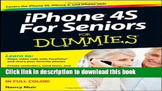Download iPhone 4S For Seniors For Dummies Ebook Free
