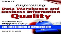 Read Books Improving Data Warehouse and Business Information Quality: Methods for Reducing Costs