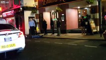 Bouncer introduces drunk sad case to the floor