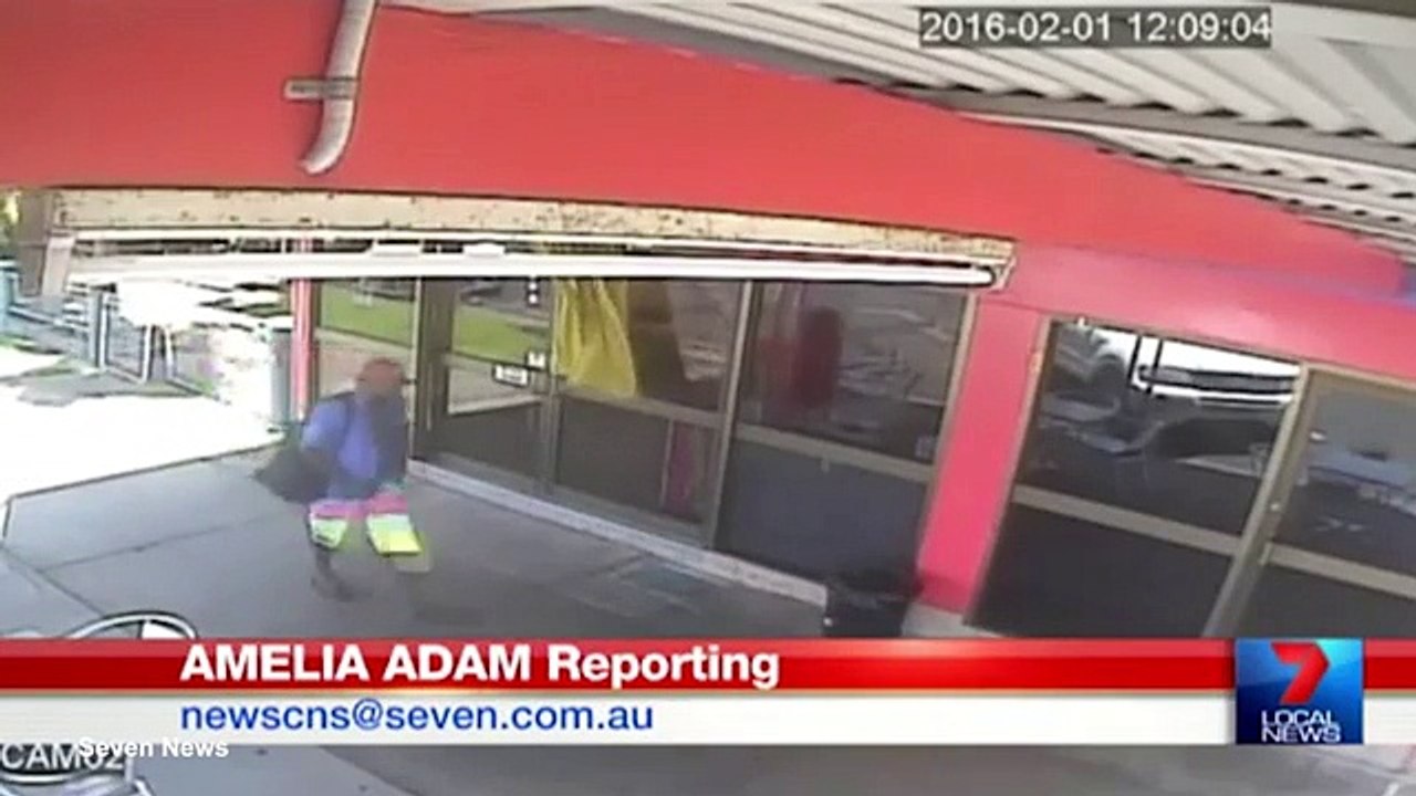 CCTV captures the moment a woman was punched from behind