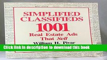 Read Simplified Classifieds: 1,001 Real Estate Ads That Sell  Ebook Online