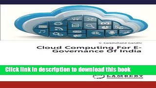 Read Cloud Computing For E-Governance Of India PDF Online