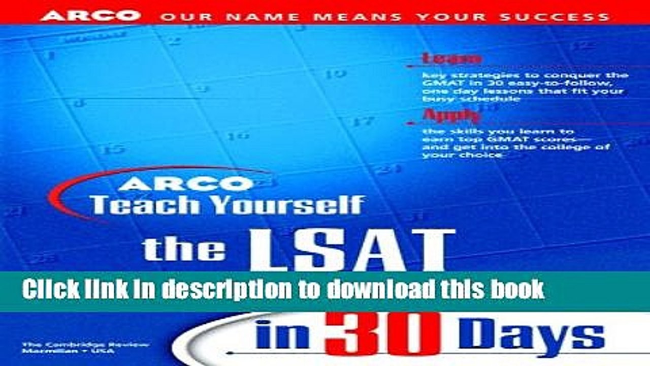Read Teach Yourself the LSAT in 30 Days PDF Free