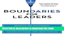 Read Boundaries for Leaders: Results, Relationships, and Being Ridiculously in Charge  PDF Free