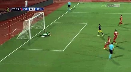 (Penalty) Soriano J. Goal - Partizani  0-1 Salzburg   - 26-07-2016
