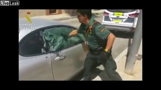 Ce policier brise la vitre d'une voiture pour sauver un pitbull !