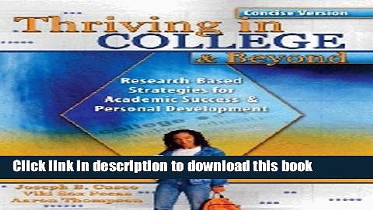 Read Thriving in College   Beyond: Research-Based Strategies for Academic Success   Personal